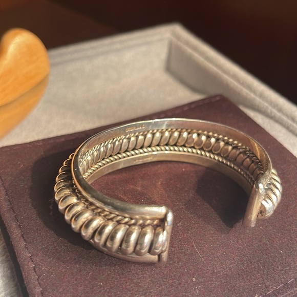 Handmade Sterling Silver Rope Style Bracelet Cuff NWOT - Picture 6 of 13